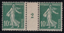 France N°159 - Paire Millésime - Neuf * Avec Charnière - TB - Unused Stamps