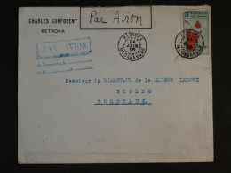BV18 MADAGASCAR  BELLE LETTRE 1902 PETIT BUREAU PETROKA A BORDEAUX FRANCE ++AFF. INTERESSANT ++ - Lettres & Documents