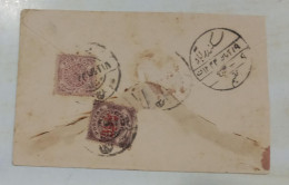 BRITISH INDIA HYDERABAD STATE 2a + 2a Ovpt. FRANKING On 1/2a Hyd Stationery COVER, NICE CANC ON FRONT & BACK As Per Scan - Hyderabad