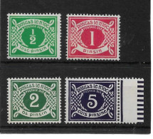 IRELAND 1940 - 1943 POSTAGE DUES ½d, 1d, 2d, 5d SG D5, D6, D8, D10 UNMOUNTED MINT Cat £34+ - Portomarken