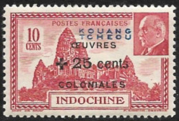 KOUANG TCHEOU  -   YT 156 - Pétain Surchargé-  NEUF* - Unused Stamps
