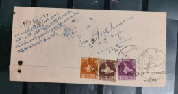 INDIA 1964 MAP Series 2p + 3p + 75p Stamps Franked On Registered COVER, NICE CANC ON FRONT & BACK, As Per Scan - Lettres & Documents