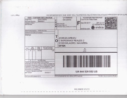 ESTADOS UNIDOS CC CON ETIQUETA ENDICIA QR CODE Y CN22 CUSTOMS - Lettres & Documents