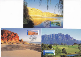 Australia, 2002, 2133/35, MAXI CARDS, PANORAMAS OF AUSTRALIA , - Cartes-Maximum (CM)