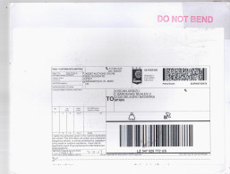 ESTADOS UNIDOS USA CC ETIQUETA LABEL PITNEY BOWES QR CODE  CN22 - Brieven En Documenten