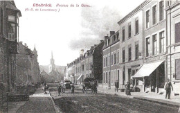 LUXEMBOURG ETTELBRÜK AVENUE DE LA GARE TRES BELLE   ANIMATION  9X14 REIMPRESSION DE CARTES ANCIENNES - Ettelbrück