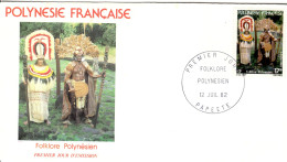 F P+ Polynesien 1982 Mi 355 FDC Folklore - Storia Postale