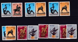 1974 Lussemburgo E Islanda, Luxembourg And Iceland EUROPA CEPT EUROPE 7 Serie Di 2 Valori MNH** Scultura, Sculpture - 1974