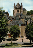 CPSM Terrasson Vue Sur La Ville Haute L'Eglise - Terrasson-la-Villedieu