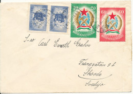 Hungary Cover 14-10-1949 Topic Stamps (hinged Marks On The Backside Of The Cover) - Cartas & Documentos