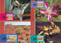 Australia, 2002, 2138/41, NATURE OF AUSTRALIA - DESERTS, SET OF FOUR MAXI CARDS - Cartes-Maximum (CM)