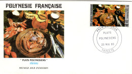 F P+ Polynesien 1986 Mi 455 Gericht - Storia Postale