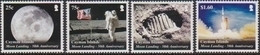 CAYMAN ISLANDS, 2019, MNH,SPACE, MOON LANDING, 4v - Other & Unclassified