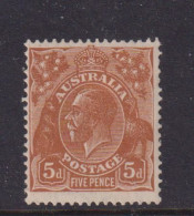 AUSTRALIA - 1931-36 George V 5d Watermark Multiple Crown Over C Of A  Hinged Mint - Nuovi