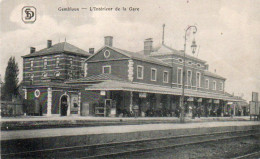 Gembloux Intérieur De La Gare Animée Voyagé En 191??? - Gembloux