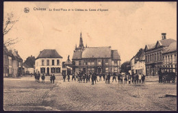 +++ CPA - CHIEVRES - La Grand' Place Et Le Château Du Comte D'Egmont - Carte Animée  // - Chièvres