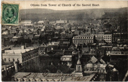 PC CANADA ONTARIO - OTTAWA FROM TOWER OF CHURCH OF THE SACRED HEART (a525) - Ottawa