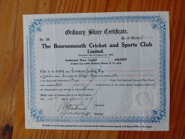 The Bournemouth Cricket And Sports Club - 1930 - Deportes