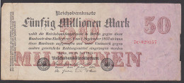 Reichsbanknote 50 Millionen Vom 1.9.23 - Rosenberg 97 Mit 7C Germany - 50 Millionen Mark