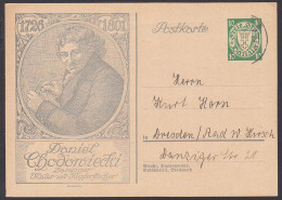 DANZIG Ganzsache P47/01 Gest. Daniel Chodowiecki Maler Und Kupferstecher 1726 - 1801 - Postal  Stationery
