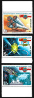 SPACE USSR 1978 INTERCOSMOS MNH Full Set Astronauts Soviet-Polish Space Programm Transport Stamps Mi.# 4735 - 4737 - Verzamelingen