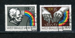 ALLEMAGNE ORIENTALE : BRAILLE - N° Yvert 1771+1772 Obli. - Gebraucht