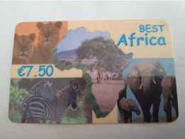 FRANCE/FRANKRIJK  / AFRIQUE / ELEPHANT /  € 7,50 PREPAID  USED    ** 14002** - Nachladekarten (Handy/SIM)