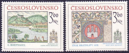 Tschechoslowakei Czech CSSR 1977: "BRATISLAVA" Werk Von Oeuvre De Joris Hoefnagel Michel-N° 2418-2419 ** MNH - Engravings