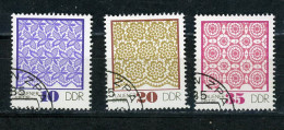 ALLEMAGNE ORIENTALE : DENTELLE - N° Yvert 1644+1645+1647 Obli. - Gebraucht