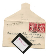 CORTESSEM Naamstempel Cachet Linéaire  N° 339  Hasselt 16 IX 1934 Carte Visite - 1932 Ceres And Mercurius