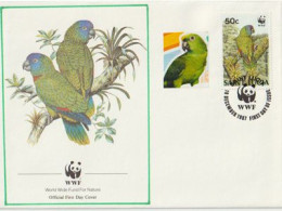 SAINT LUCIA. Perroquet De Sainte-Lucie . WWF . Lettre - Lettres & Documents