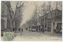 CPA 13 Bouches Du Rhône Rare Marseille La Barasse Barrasse Le Village Tram Tramway Photo Guende état Moyen Pliure - Saint Marcel, La Barasse, Saint Menet