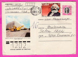 295966 / Cuba Stationery PSC 1985 Fabrica 60 Aniv. Revolucion Octubre Prov. Holguin" 5c (José Martí Poet) 30c Karl Marx - Cartas & Documentos