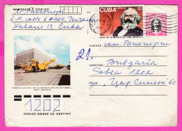 295967 / Cuba Stationery PSC 1985 Fabrica 60 Aniv. Revolucion Octubre Prov. Holguin" 5c (José Martí Poet) 30c Karl Marx - Karl Marx