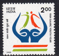 India 1995 SAARC Youth Year, MNH, SG 1621 (D) - Ungebraucht