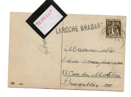 LAROCHE BRABANT Naamstempel Cachet Linéaire N° 337 Court St Etienne 22.12. - 1932 Ceres Y Mercurio