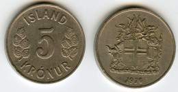 Islande Iceland 5 Kronur 1970 KM 18 - Iceland