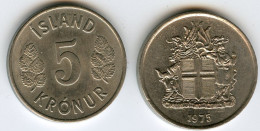 Islande Iceland 5 Kronur 1975 KM 18 - Iceland