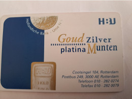 NETHERLANDS / CHIP ADVERTISING / HFL 5,00 / HOLLANDSE BANK UNIE/ GOLD/ COIN  /CRE 063** 14010** - Privé