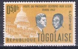 Togo 1962 Visit Of Sylvanus Olympio To The United States Of America In Mounted Mint - Togo (1960-...)