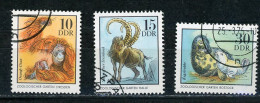 ALLEMAGNE ORIENTALE : FAUNE - N° Yvert 1712+1713+1716 Obli. - Gebraucht