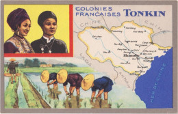 Colonies Françaises Tonkin - & Map - Alimentation & Accessoires électriques