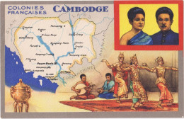 Colonies Françaises - Cambodge - & Map - Eletric Supplies And Equipment