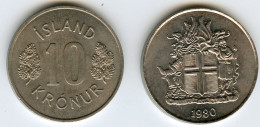 Islande Iceland 10 Kronur 1980 KM 15 - Islandia