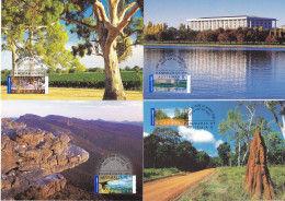 Australia, 2002, 2152/55, PANORAMAS OF AUSTRALIA Ii. SET OF FOUR MAXI CARDS - Maximumkaarten