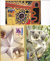 Australia, 2002, 2156/58, INTERATONAL GREETINGS. SET OF THREE MAXI CARDS - Maximumkarten (MC)