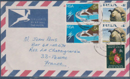 Enveloppe Par Avion Afrique Du Sud RSA 5 Timbres Prétoria 31.VI.74 Vers Pessac (33 - France) - Storia Postale