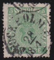 Sweden   .    Y&T   .    6        .     O   .     Cancelled - Used Stamps