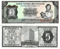 Paraguay / 5 Guaranies / 1952 / P-195(b) / AUNC - Paraguay