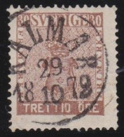 Sweden   .    Y&T   .    10     .     O   .     Cancelled - Used Stamps
